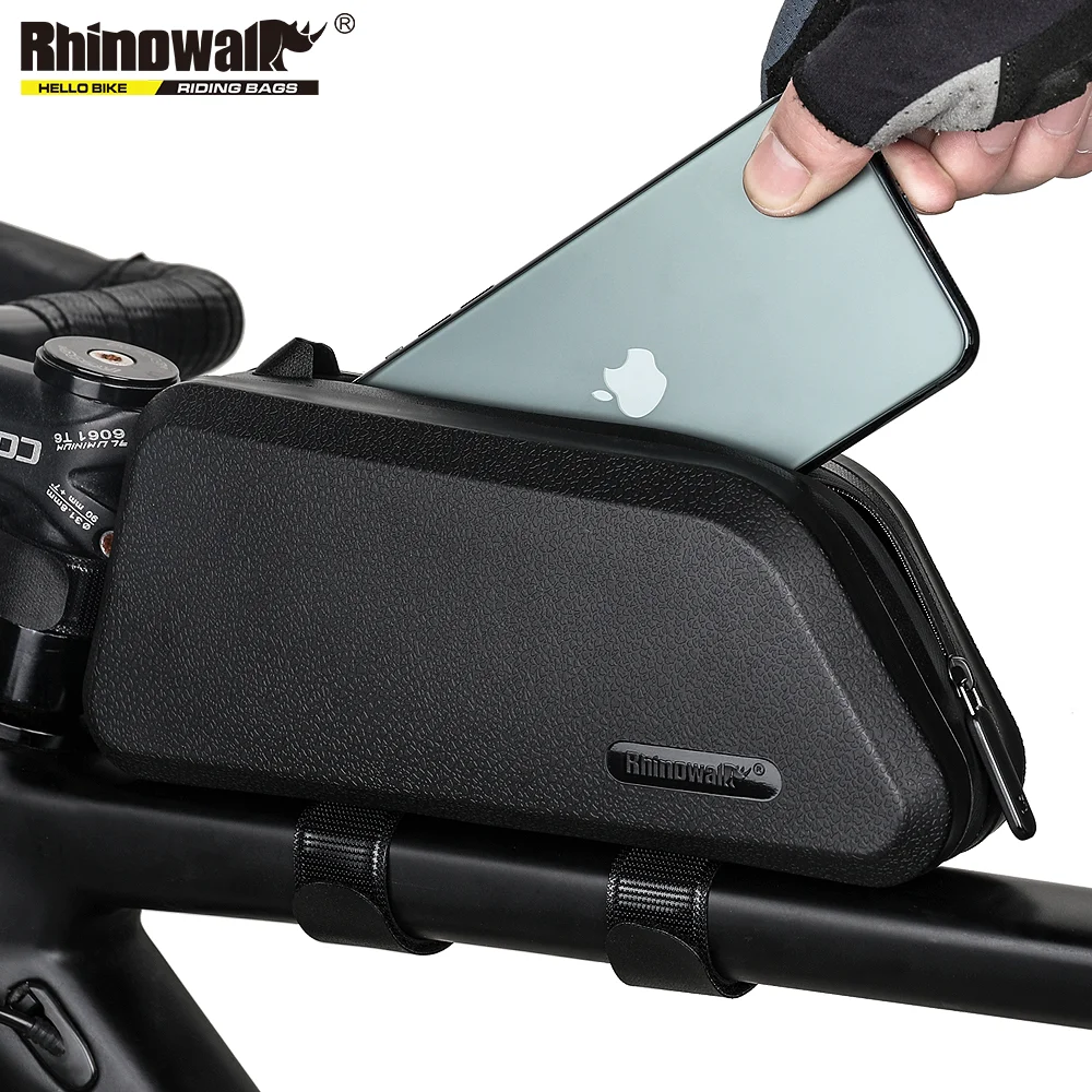 Rhinowalk BikeTop Tube Bag 1.5L Waterproof Cycling Bag Big Capacity Cycling Pannier Bag MTB Pack Bicycle Accessory Rainproof