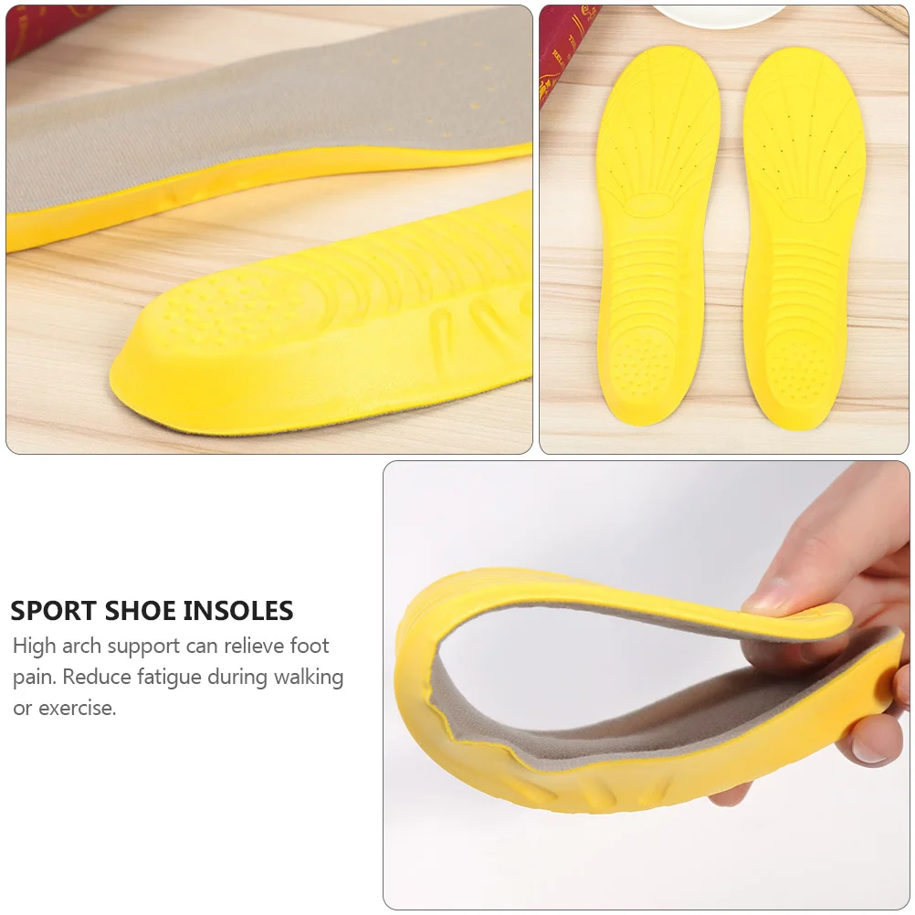 

1 Pair Comfortable Insoles High Arch Support Shoe Pad For Foot Pain Relief Shock Absorbing Cushions Fit All Shoes Unisex
