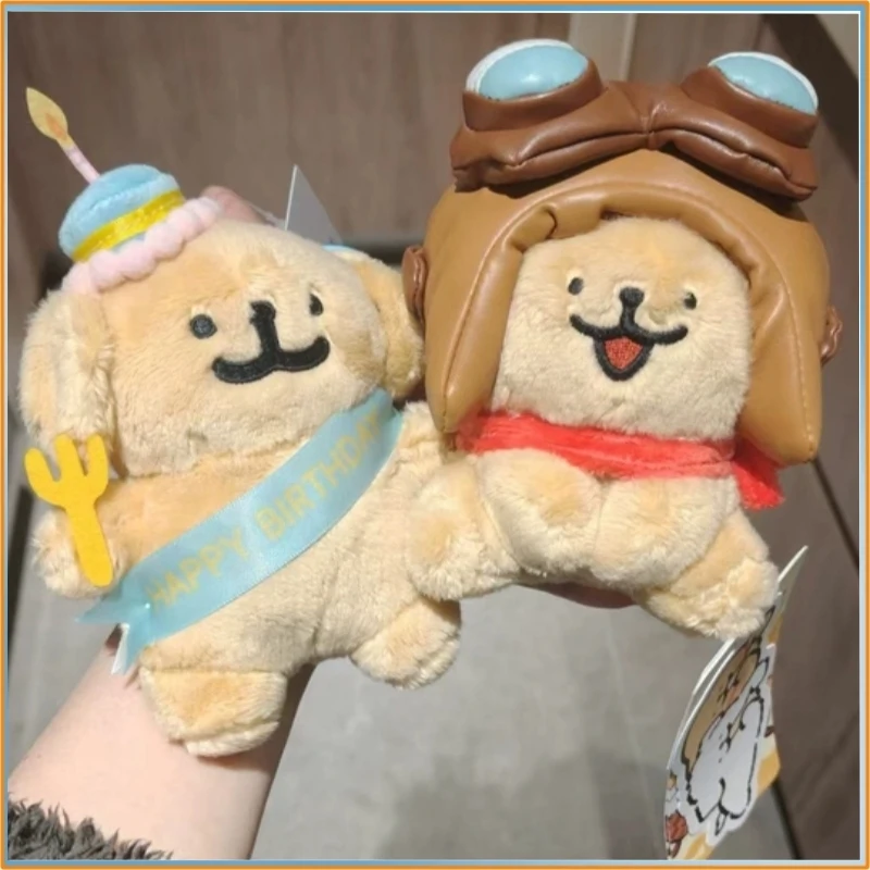 Genuine In Stock Kawaii Maltese Line Dog Pilot Ver. Plush Pendant Cute Doll Bag Charm Plush Toy Gift For Girls