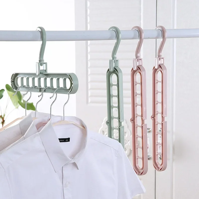 5 PCS Multifunctional Clothes Hanger Drying Rack Pants Scarf Storage Racks Wardrobe Space Saving Home Organization Drying Tools