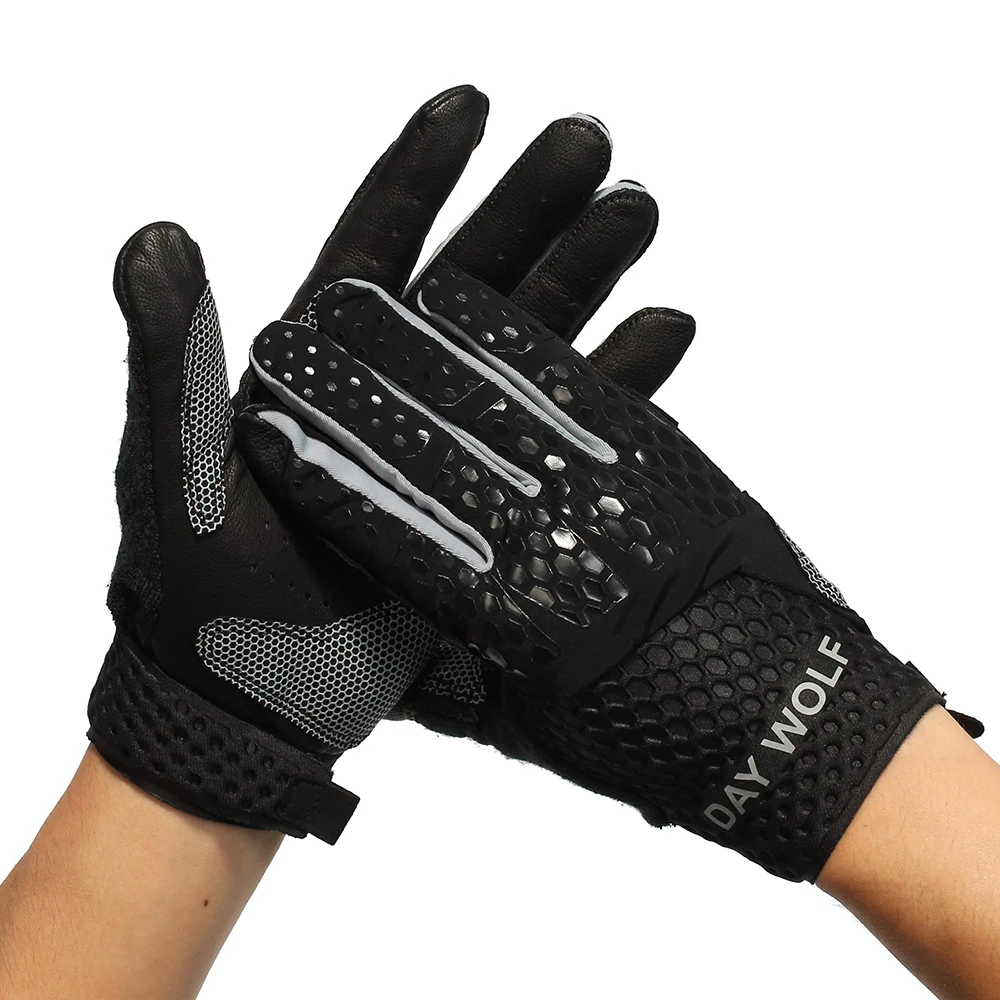 DAY WOLF Training Glove Leather Palm 하이킹 운동을위한 그레이트 그립 일반 운동 리프팅 체육관 통기성 및 편안함