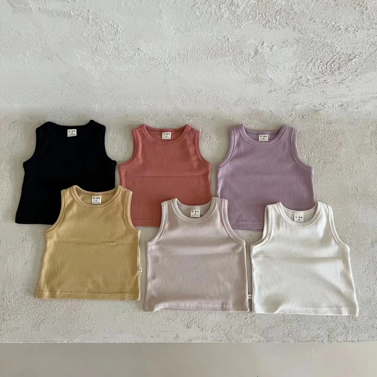 2025 Summer New Baby Sleeveless T Shirts Thin Cotton Boys Versatile Breathable Vest Infant Toddler Girl Comfortable Casual Tops