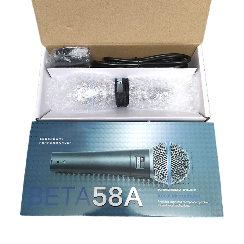 BETA 58A Supercardioid Dynamic Microphone For Stage Singing Professional Wired Microphone For Karaoke BBOX Recording Vocal