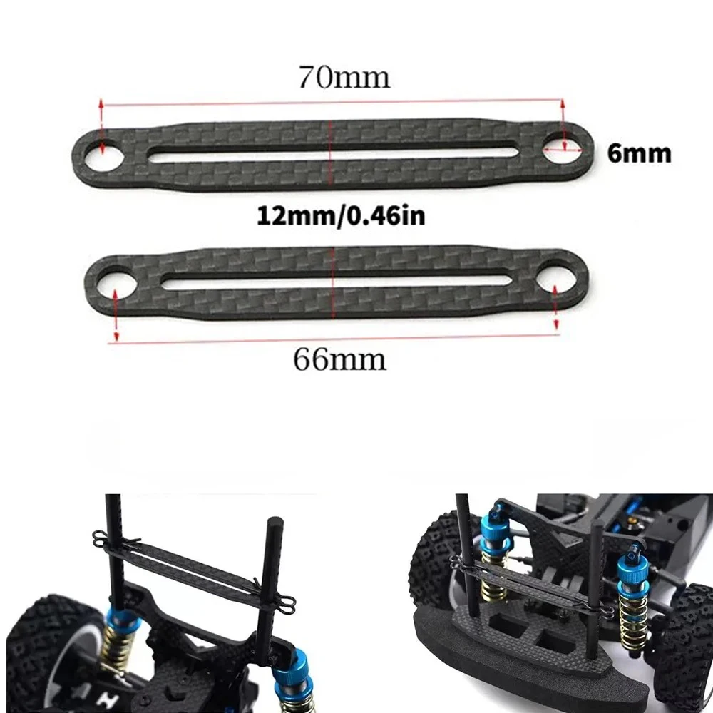 Durable Light Carbon Fiber Body Mount Post Reinforcement Kit Fit Tamiya TT02 XV01 XV02 1/10 RC On‑Road Car Chassis Upgrade Hobby