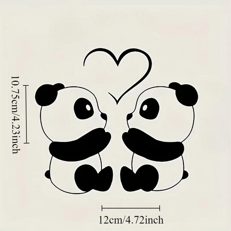 Adorable Panda Cartoon Vinyl Sticker - Perfect for Cars, Motorcycles, Laptops & More