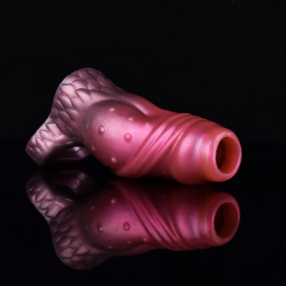 Siliconen Grote Knoop Penis Mouw Seksspeeltjes Voor Mannen Fantasie Dildo Schede Mannelijke Masturbator Geribbeld Binnen Haan Vergroting