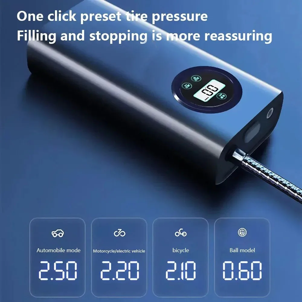 150PSI Car Inflator Pump Wireless Handheld Inflator Pump Intelligent Digital Display Automotive Universal Portable Inflator Pump