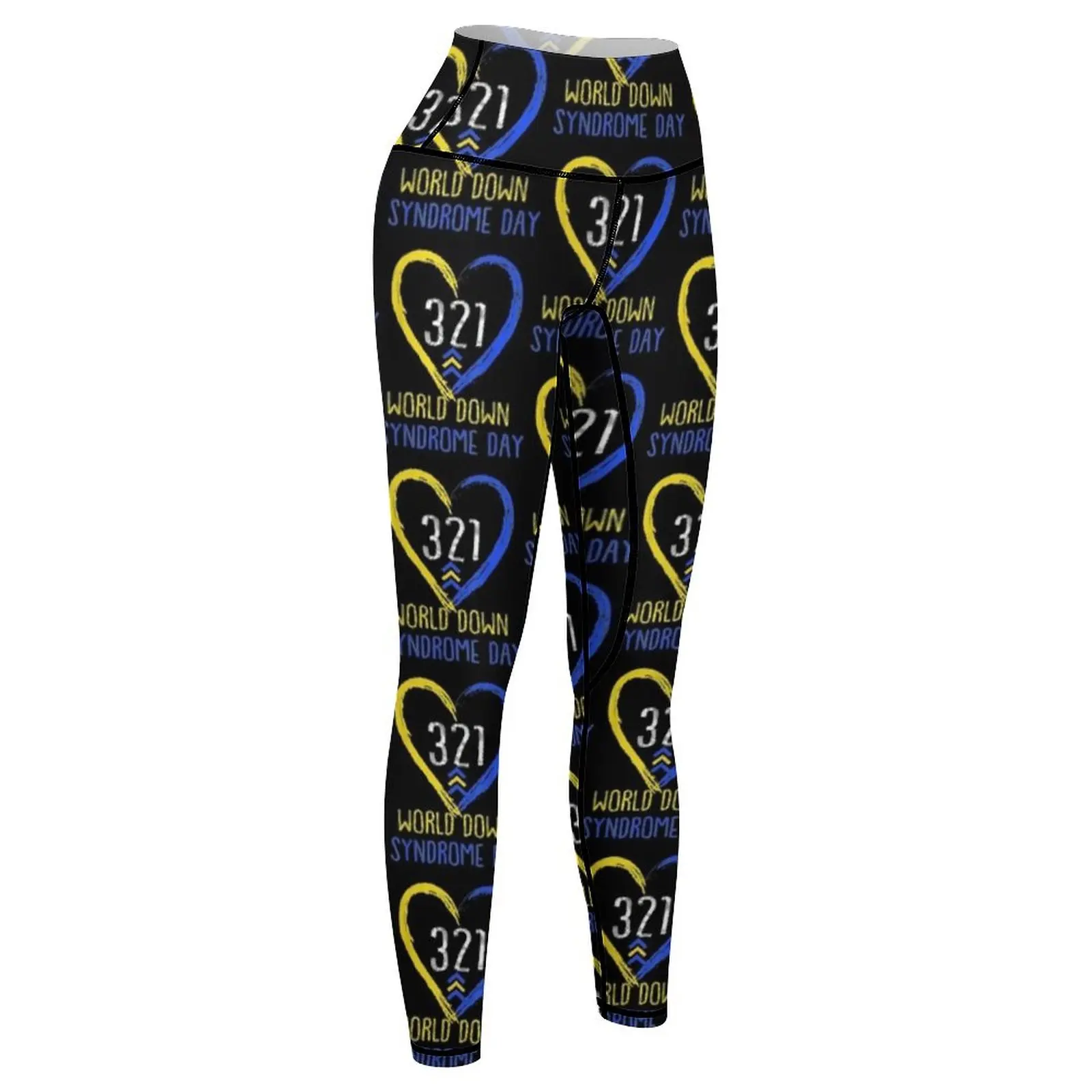 Love World Down Syndrome Awareness Day Love Leggings sportswear gym for physical Women's sports Womens Leggings