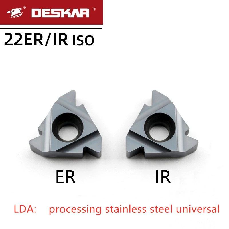 

Deskar 100% Original 22Er 22Ir 3.5 4.0 4.5Iso 5.0Iso 5.5Iso 6.0Iso Lda Turning Tools Cnc Lathe Cutter Threading Carbide Inserts