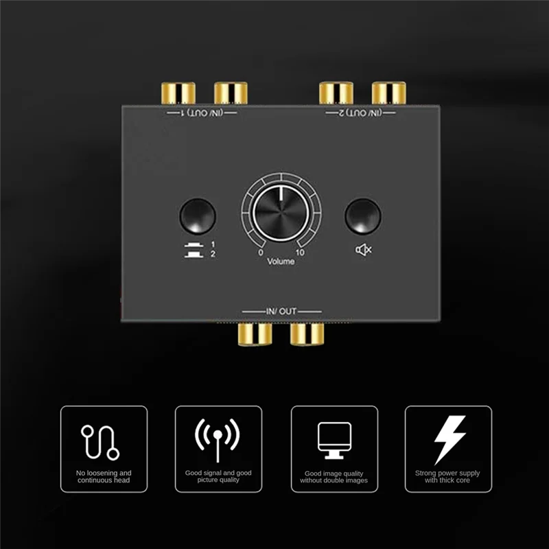 AA87 2 入力 1 出力 1 入力 2 出力高速オーディオスイッチャーメタルオーディオコンバータマルチデバイス接続高速スイッチング