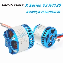 SunnySky X Series V3 X4120 KV480/KV550/KV650 6S Brushless Motors for RC Drone 70E 3D 3A Airplane Fixed Wing Helicopter