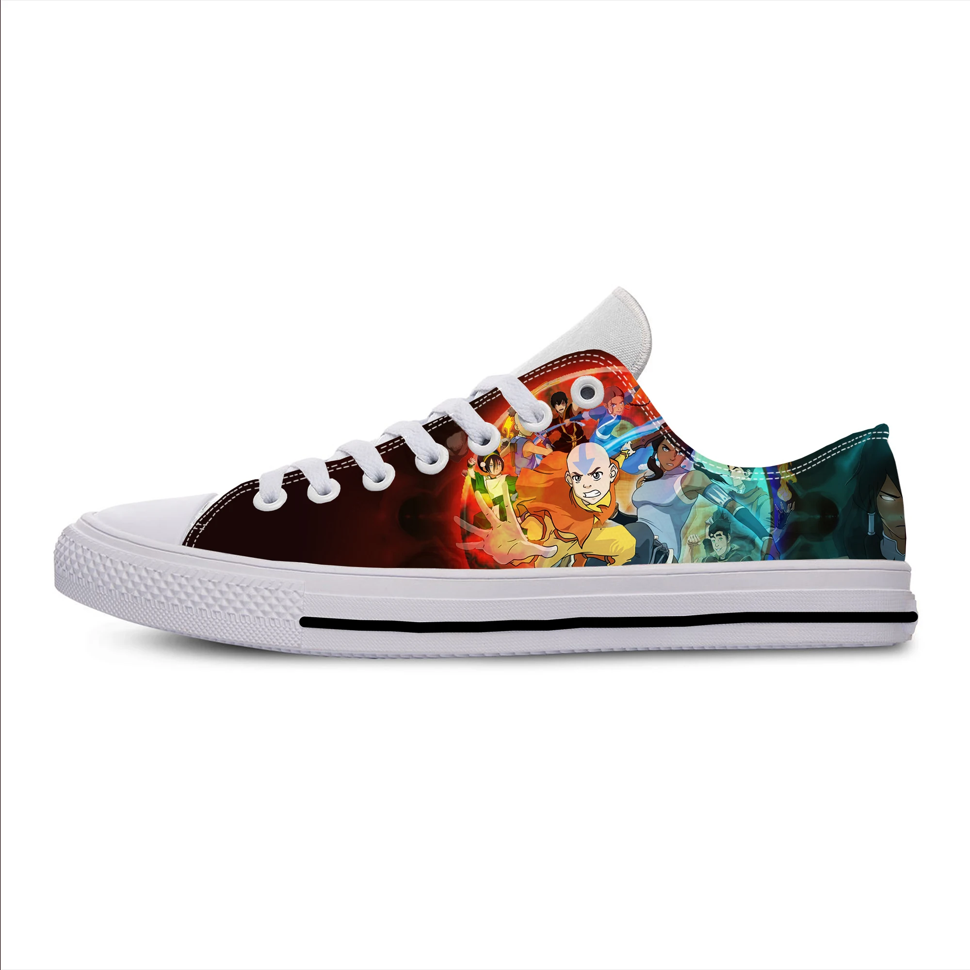 Summer Anime Manga Cartoon Avatar The Last Airbender Casual Shoes Low Top Breathable Board Shoes Lightweight Men Women Sneakers