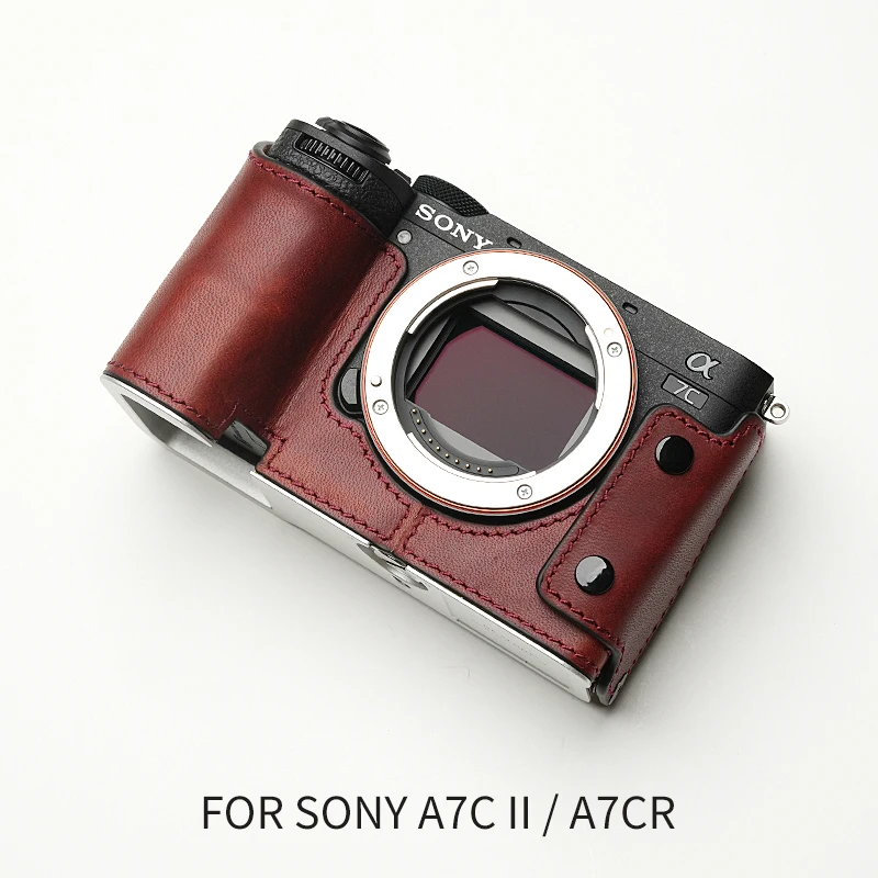 Mr. Steen Voor Sony A7c2 A7cr Camerahoes Beschermend Voor Sony A7c Ⅱ A7c (Case) Accessoires Handgemaakt Echt Leder A7c Tas