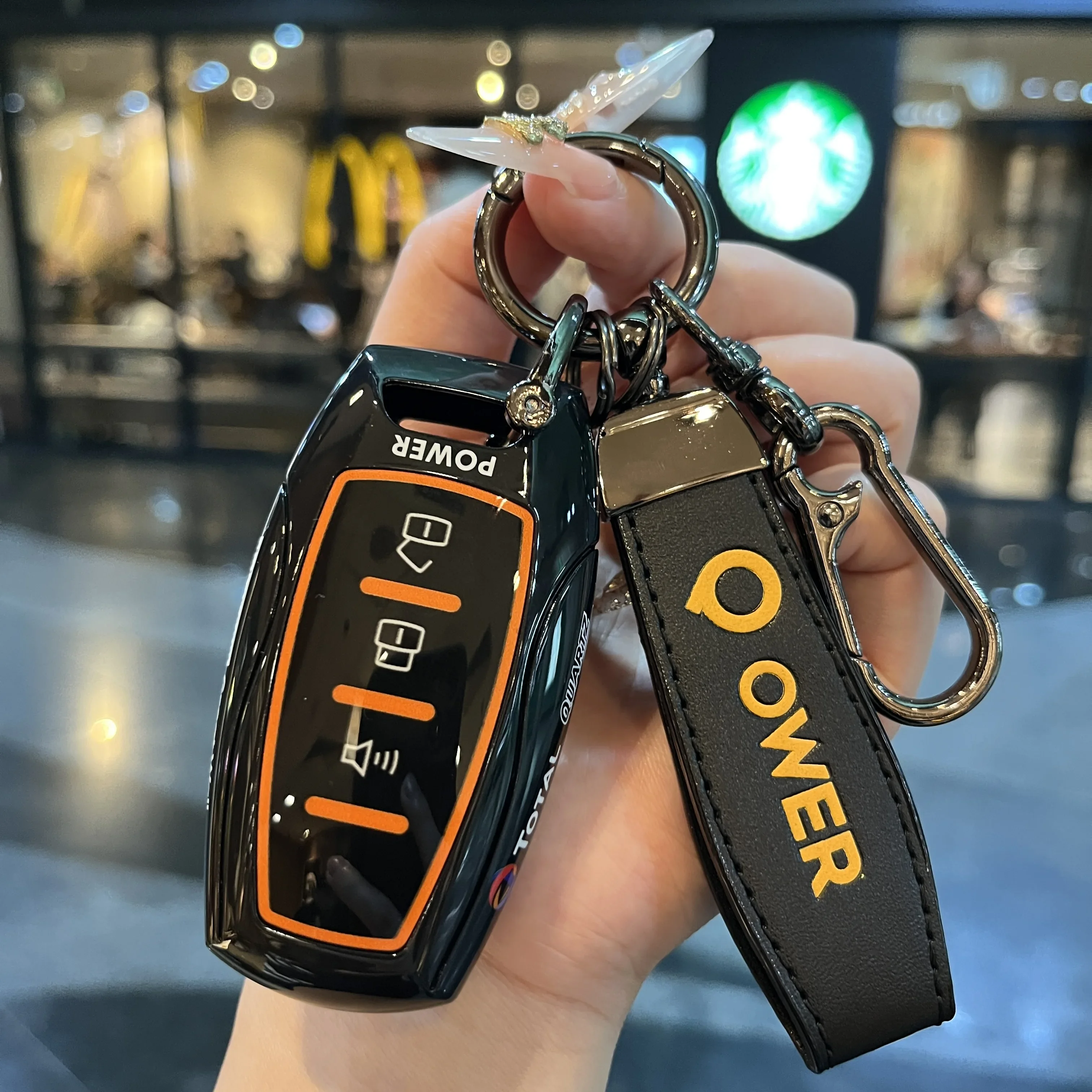 Zinc Alloy Leather Car Remote Key Case Cover For Great Wall Cannon POWER 2022 H6 Cannon P Series M4 Hover Keychain 3/4 Buttons