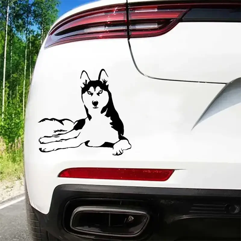Lazy Husky Dog Car Stickers For Laptop Water Bottle Car Truck Van SUV Motorcycle Vehicle Paint Window Wall Cup Toolbox Guitar Sc