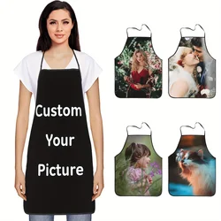 Custom Photo Chef Apron - Personalized BBQ & Cooking Apron, Durable & Waterproof Polyester,