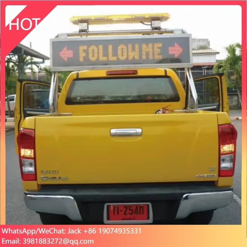 

DC12 Mounted Security & Protection Sign Board For Airport Vehicles Follow Me Sign