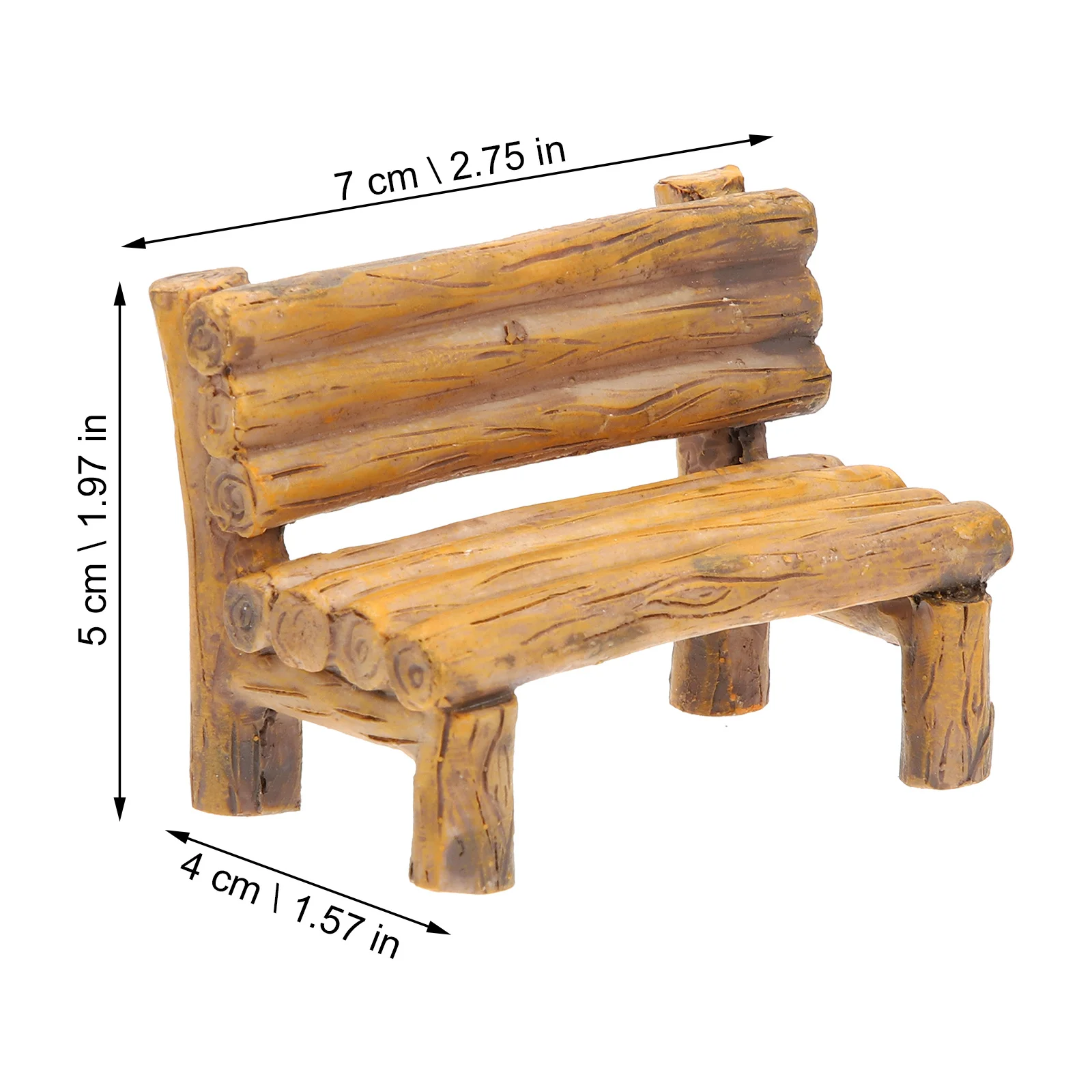 1pcs Miniature Chair With Backrest For Micro Garden Decor Mini Chair Phone Stand Fairy Village Accessories Christmas Miniatures