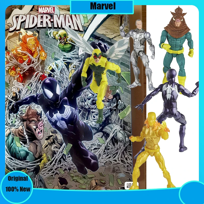 Original Marvel Legends Series Spiderman Silvermane Human Fly Molten Man Razorback Collectible Action Figures Toys In Stock