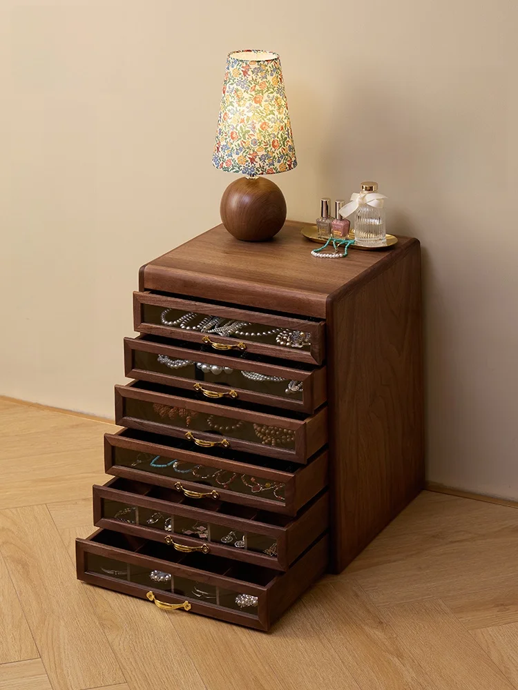 Fanhuan Large Capacity Wooden Jewelry Box Vintage High-end Elegant Mother's Day Gift Storage Organizer for Valuables And Acce...