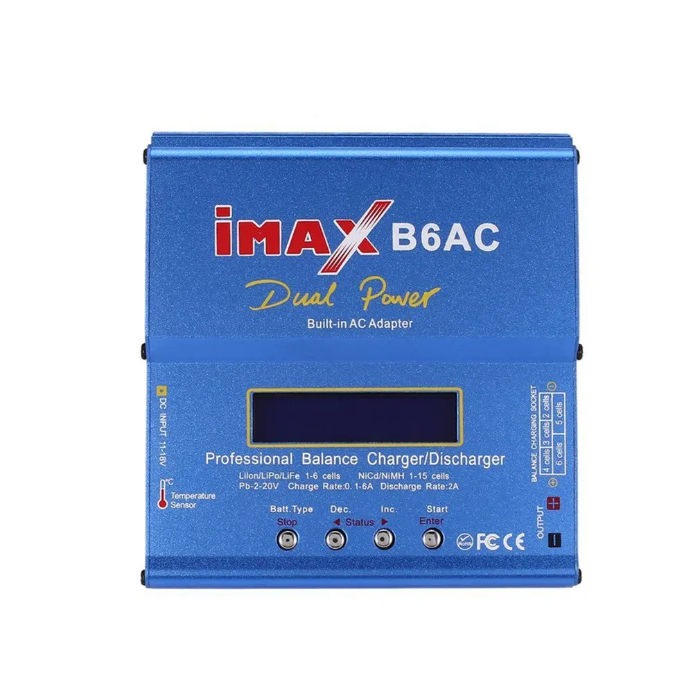 Per iMAX B6AC 80W caricabatteria Lipo NiMh li-ion Ni-Cd Digital RC IMAX B6 Lipro Digital Balance Charger scaricatore + adattatore 10W