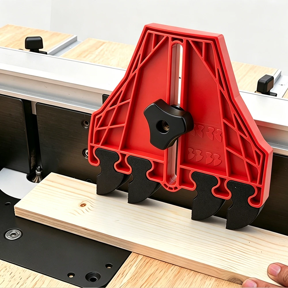 Feather Board Woodworking Double Mode T-track Featherboard For Table Saw Router Table Band Saw Anti-Kickback Wood Cutting Safety