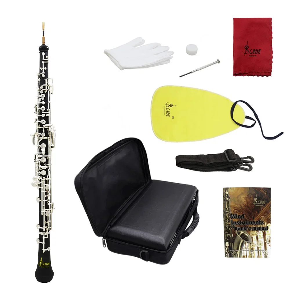 

SLADE Wholesale Professional Musical Wind Instruments Popular semi automatic button bakelite 22 key C tone Oboe