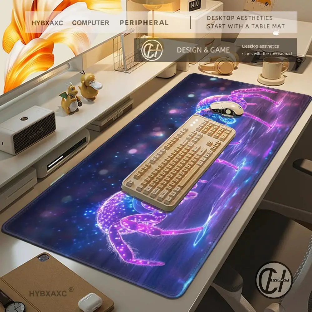 spider Mouse Pad Cute HD Desk Pad Extended Gaming Keyboard Mats Large 90x40cm XXL Gamer Mousepad
