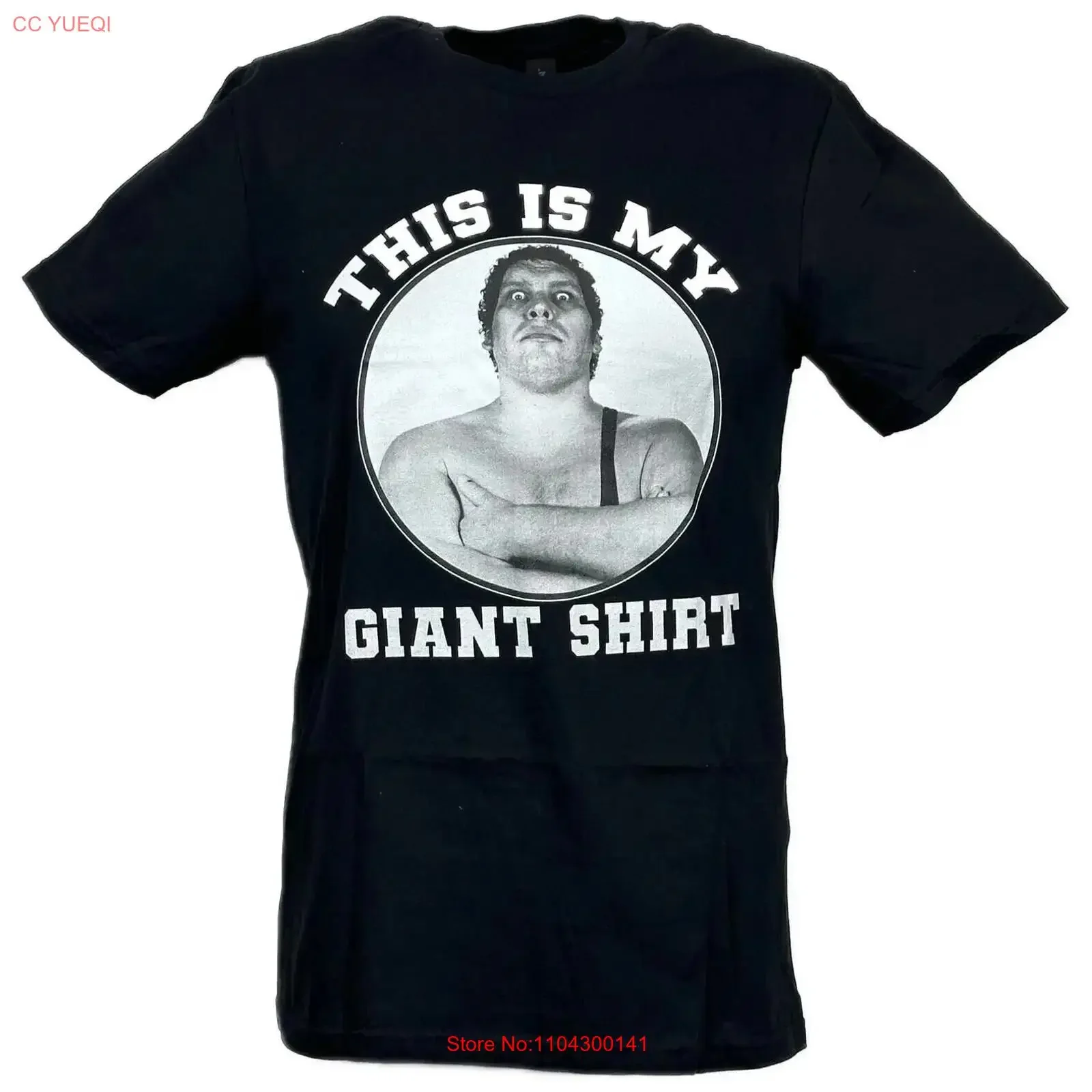 This Is My GIANT SHIRT Andre Lightweight Black T New vintage Washed Stylish Breathable Stretched homme Top For Everyday Wear