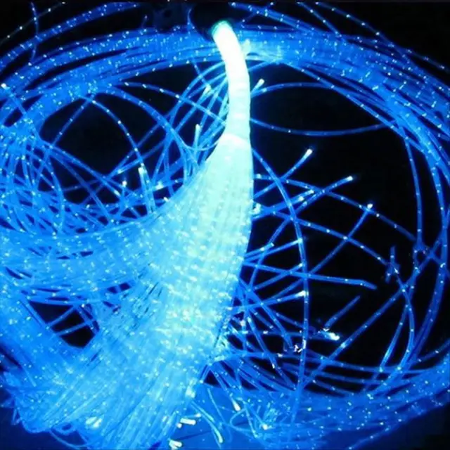 Błyszczący boczny blask 0,5 mm 0,75 mm 1 mm 1,5 mm 2 mm 3 mm Plastikowy kabel światłowodowy PMMA do oświetlenia dekoracji wnętrz hotelowych
