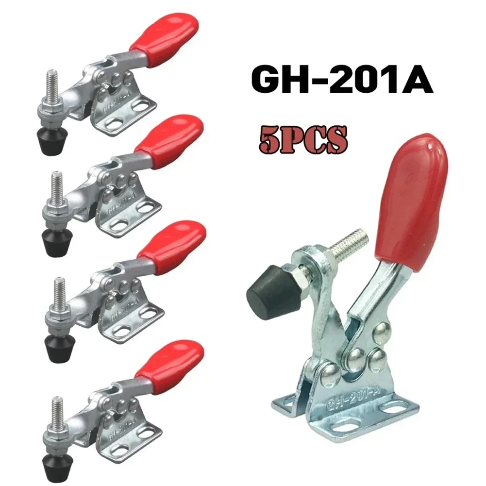 5Pcs GH-201A 27kg Toggle Clamp Quick Release Vertical Horizontal Type U-shaped Hand Tool Carpentry Presses Woodworking Joinery