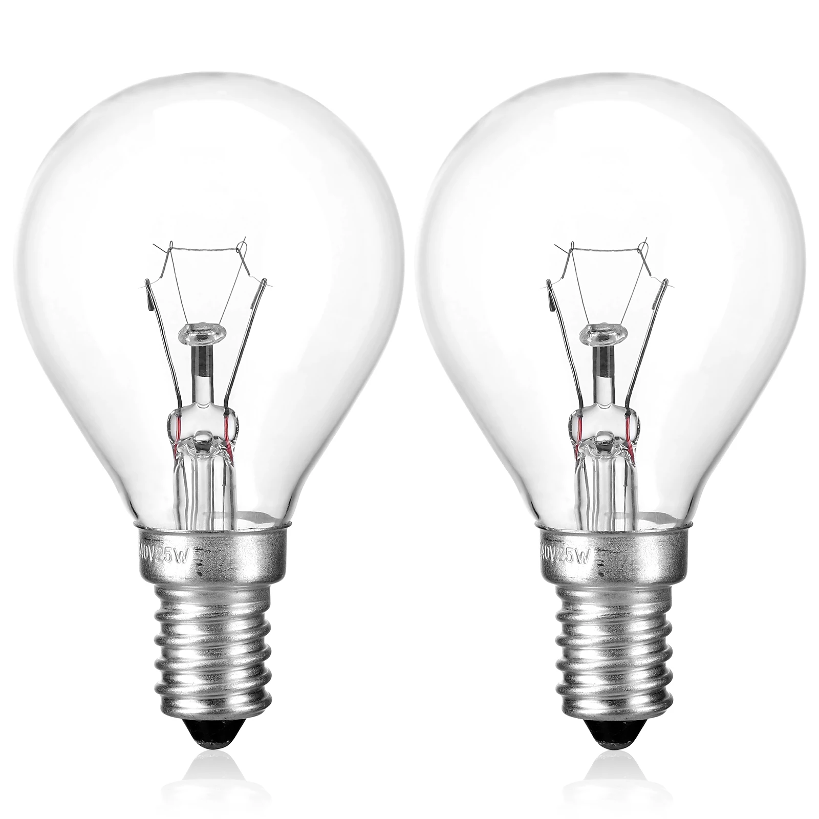 

2 шт. E14 25 Вт теплые лампочки для духовки желтый прозрачный алюминиевый стеклянный восковой горелка светильник бытовое решение