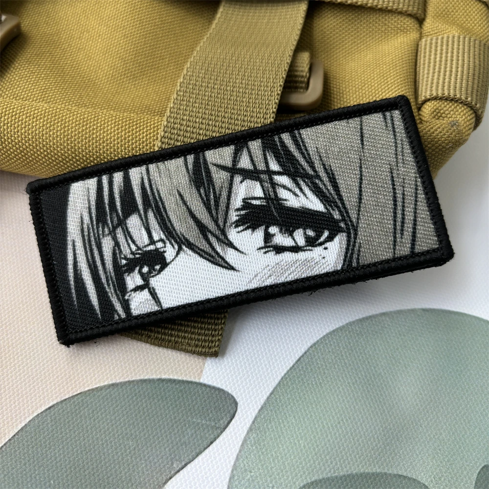 Parche táctico velcro ojos anime – Insignia moral tirador japonés