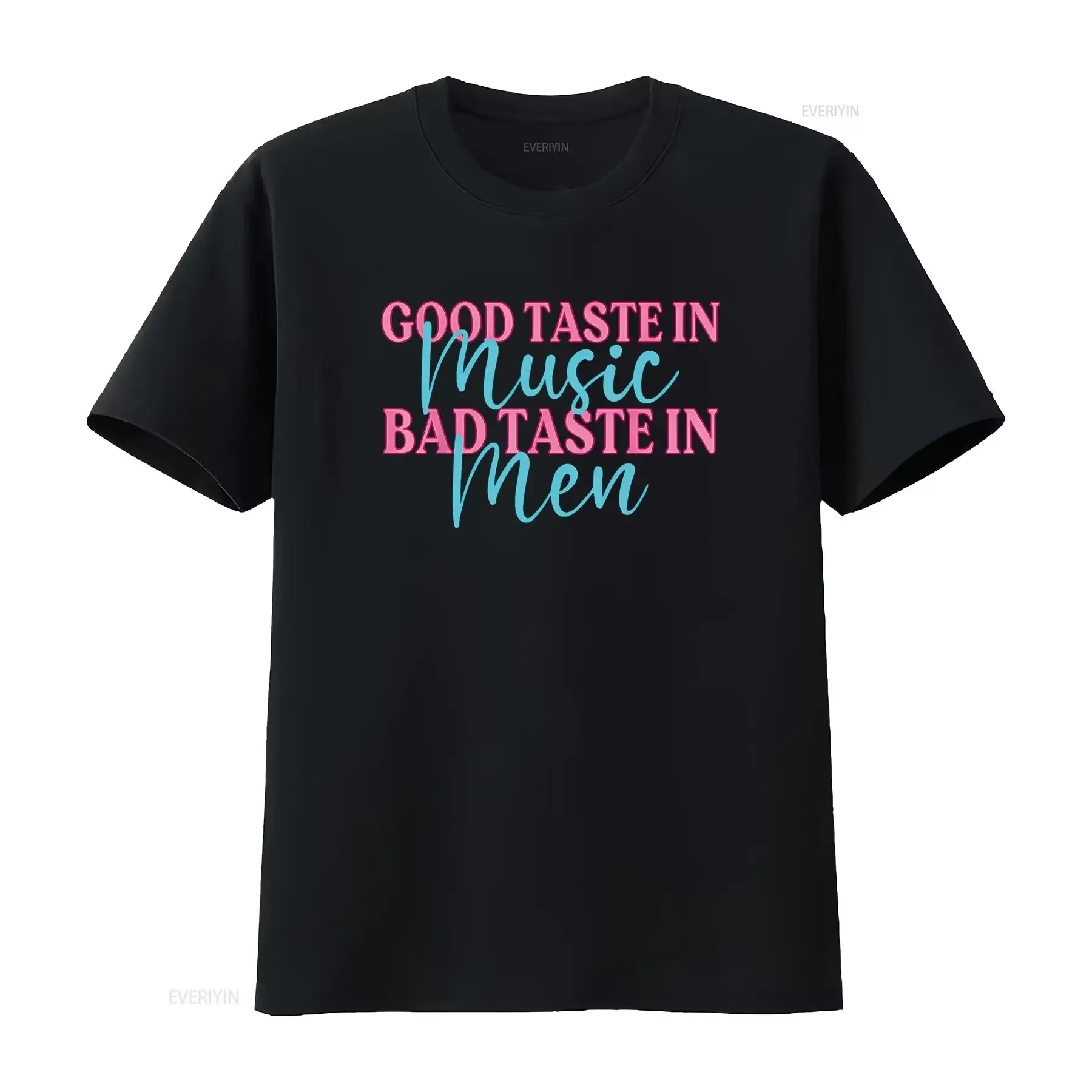Bon goût dans la musique mauvais hommes drôle sarcasme t-shirt vintage lavé graphique vêtements de créateur élégant légèrement homme