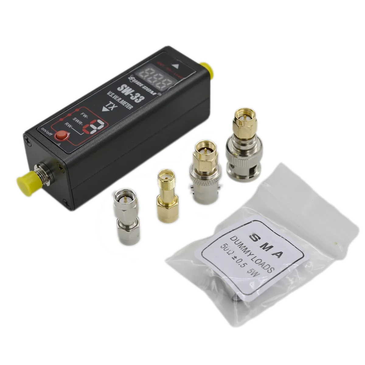SURECOM SW-33 Mini Power Tester & SWR Meter VHF UHF 125-525Mhz for Two Way Radio Antenna Dummy Load Digital Counter