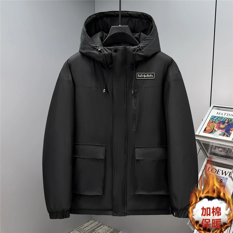 سترة شتوية سميكة للرجال 11XL مقاس كبير سترات عصرية غير رسمية معطف دافئ للرجال ملابس خارجية خارجية مقاس كبير 10XL #3