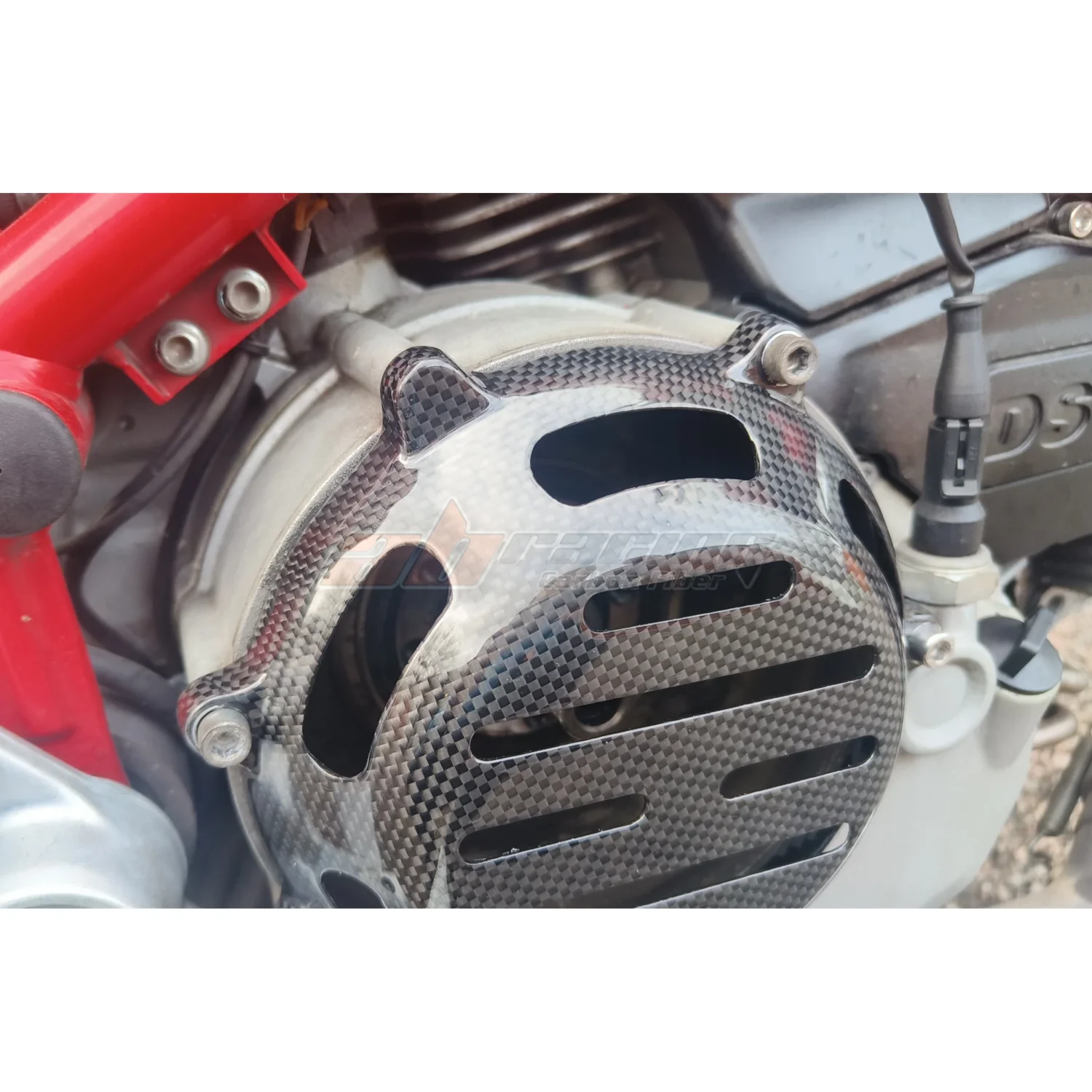 Side Engine Generator Clutch Case Cover Fairing ( Dry Clutch ) For All Ducati  Full Carbon Fiber 100%