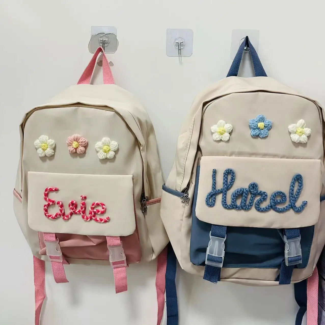 Bolsa Escolar bordada para niños pequeños, bolsa de libros para niños con nombre, mochila de pana para estudiantes, bolsa de pañales, regalo de cumpleaños Ideal