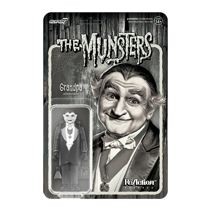Super7 The Munsters Wave 2: Full Set in Gray Tones – Classic Toy Action Figures, Decorative Pieces & Collectibles