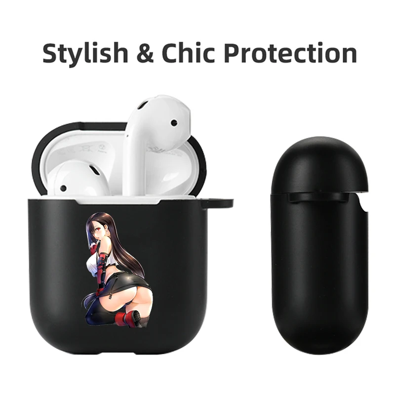 Kawaii japonês mangá anime hentai waifu meninas capa de silicone macio para airpods pro 3 2 1 bluetooth fone de ouvido capa airpod casos