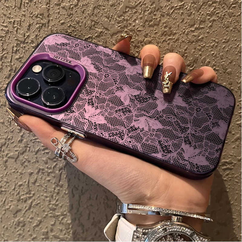 رائع الدانتيل نمط قضية الهاتف لسامسونج غالاكسي S23 S24 S25 S22 الترا S21 زائد FE A56 A36 A26 5G A16 A06 4G نوت 20 غطاء #4