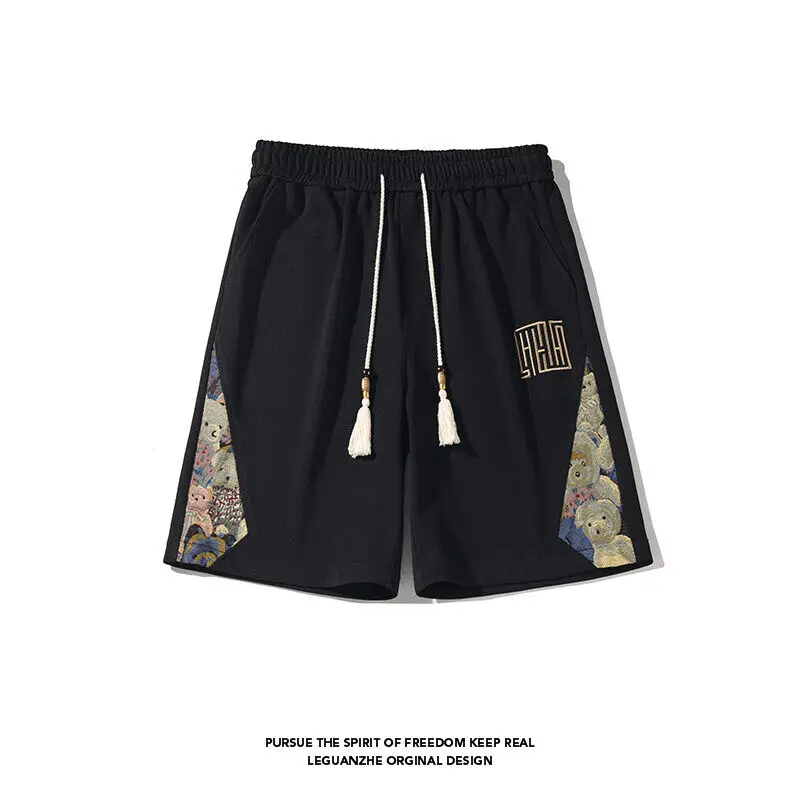 

2024 Men Summer Shorts Casual Hollow Out Unisex Streetwear Short Pants Hip Hop Sweatshorts