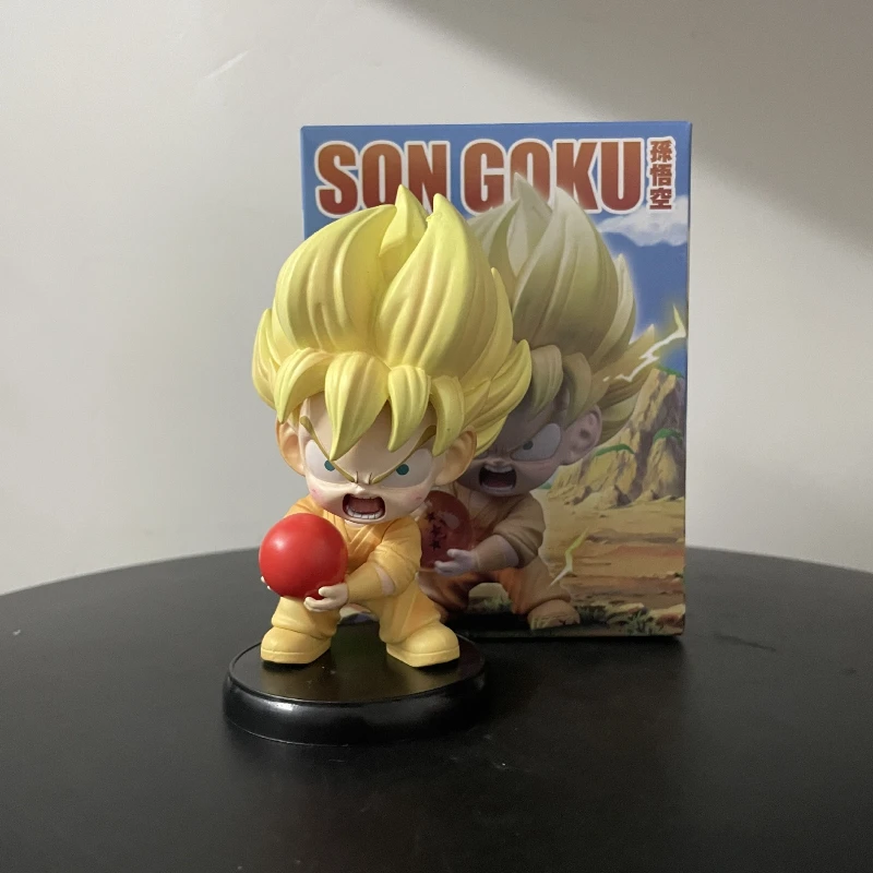 12 センチメートルドラゴンボール幼年シリーズ Q バージョン孫悟空アニメフィギュアカカロットデスクデスクトップ装飾装飾コレクションおもちゃ
