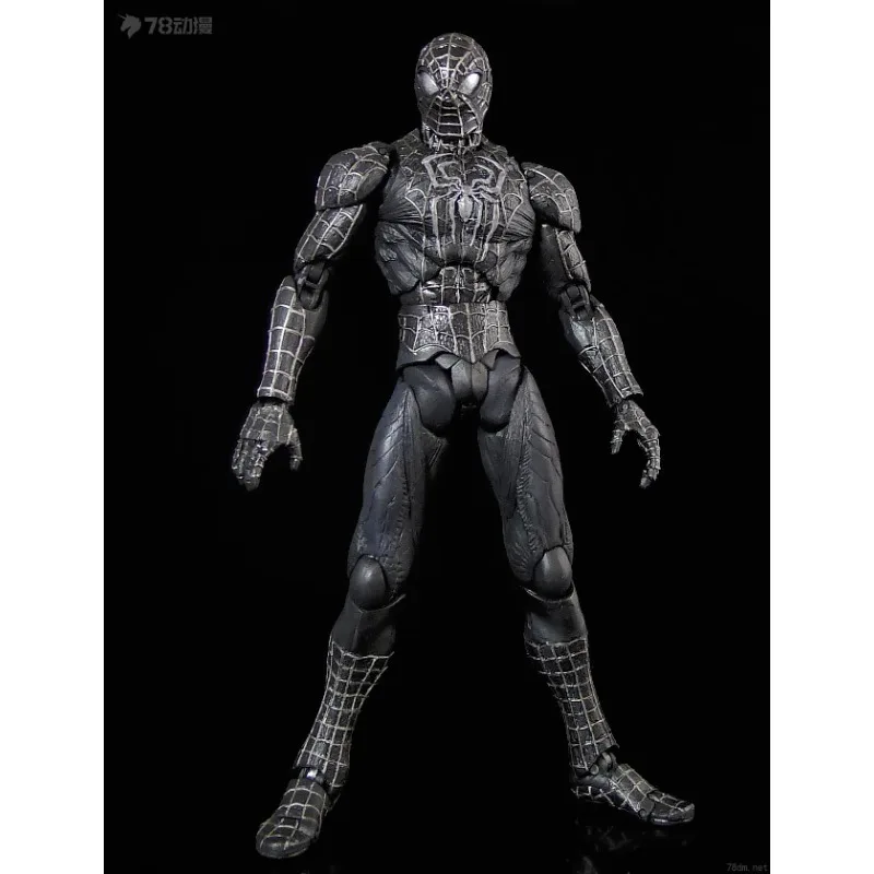 BANDAI Genuino S. I.C. Serie de juguetes móviles, REALIZACIÓN de película, Spider Man y Black Spider, producto terminado, modelo coleccionable