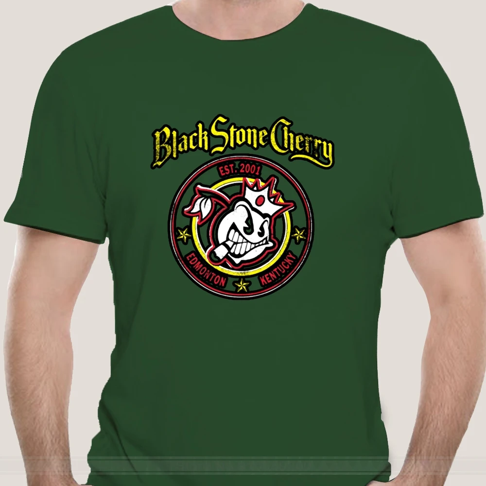 Футболка с черным камнем, вишня, бульсей, Размеры S-Xxl, металлическая футболка рок-группы, модная классическая стильная футболка