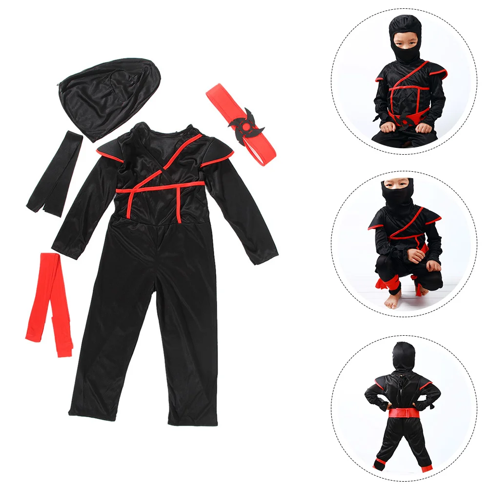 Ninja Costume Performance Cosplay Clothes Kid Party Clothing Robe Make up Halloween Kids Prop Children