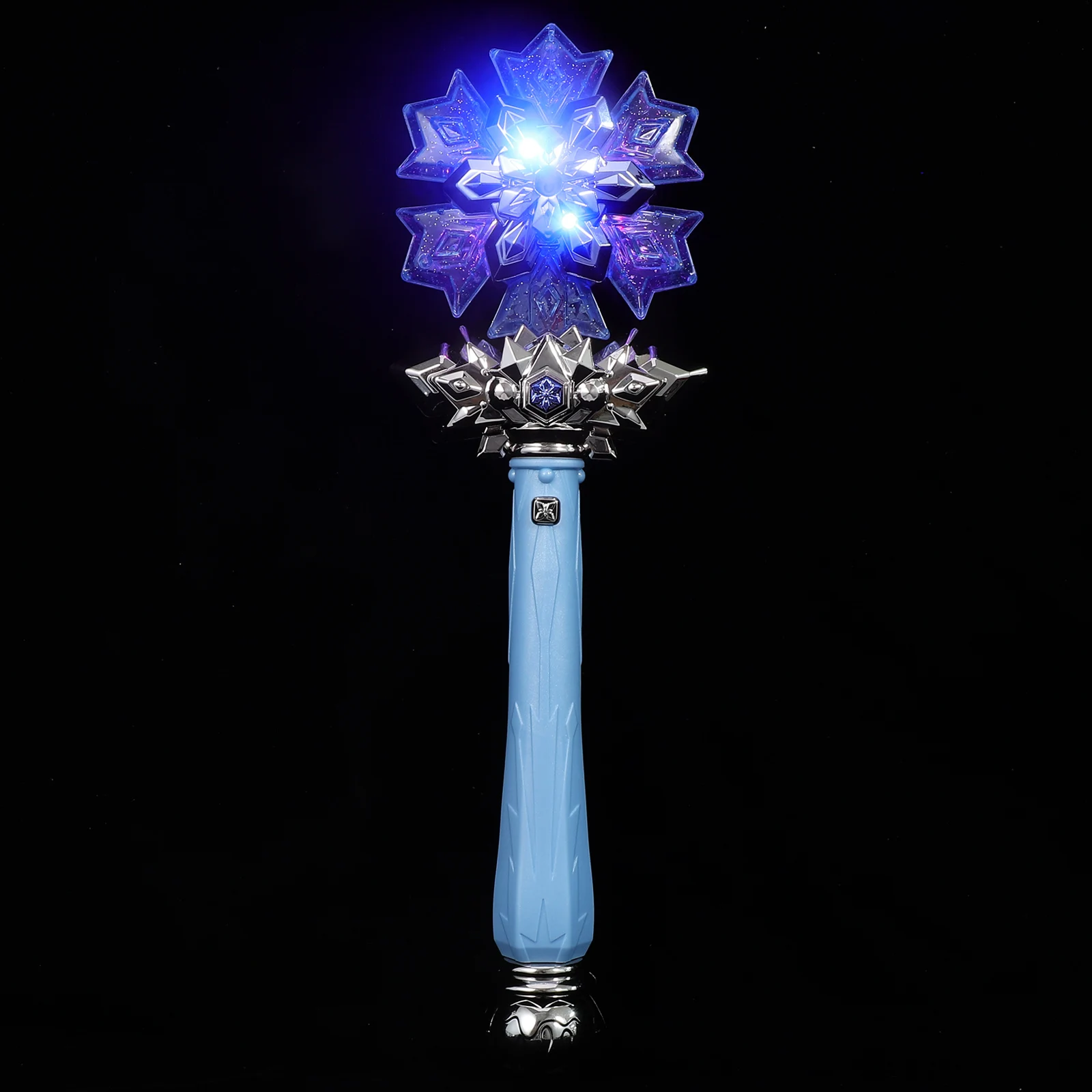Baguette de flocon de neige lumineuse pour enfants, baguette de fée scintillante avec fonction de pulvérisation musicale, accessoire de fête, idéal pour les bas de cosplay