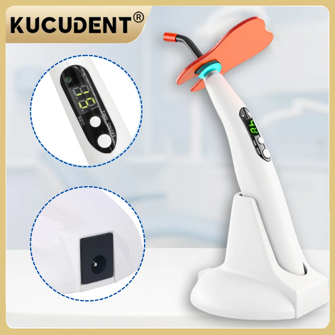 Luz de fotocurado dental profesional: diseño inalámbrico con salida de 1500 mW/cm2 para polimerización de resina fotosensible