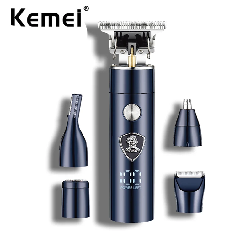 

Kemei 5 in 1 Multifunction Hair Trimmer Cordless Hair Clipper Electric Shaver Rechargeable Men Razor Eyebrow Ear Hair Trimmer