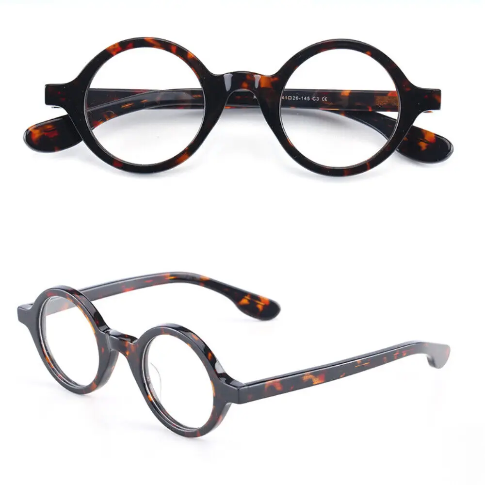 Hand Made Small Vintage Round Eyeglass Frames Full Rim Acetate Glasses Men Women Prescription Optical Eyewear